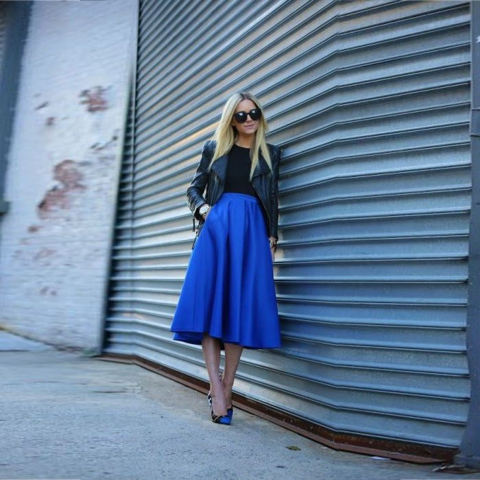 How should I style the blue skirt in 2021?