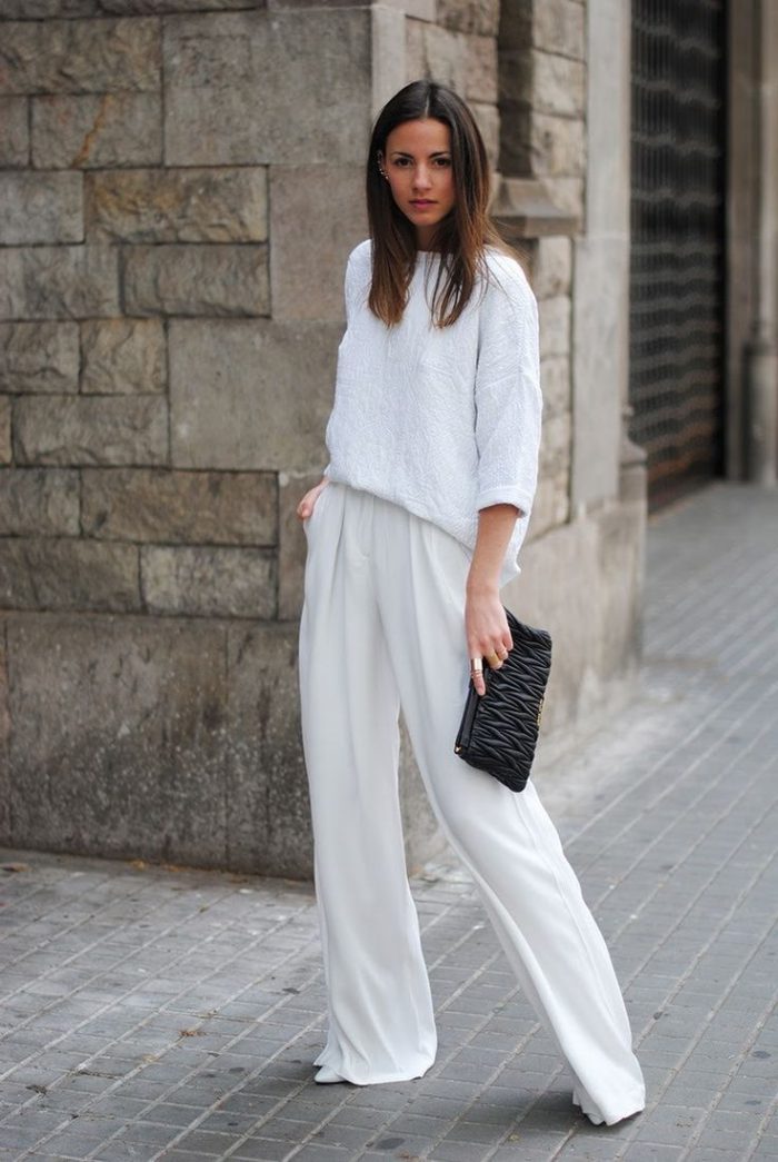 Women White Pants Street Style Looks 2021