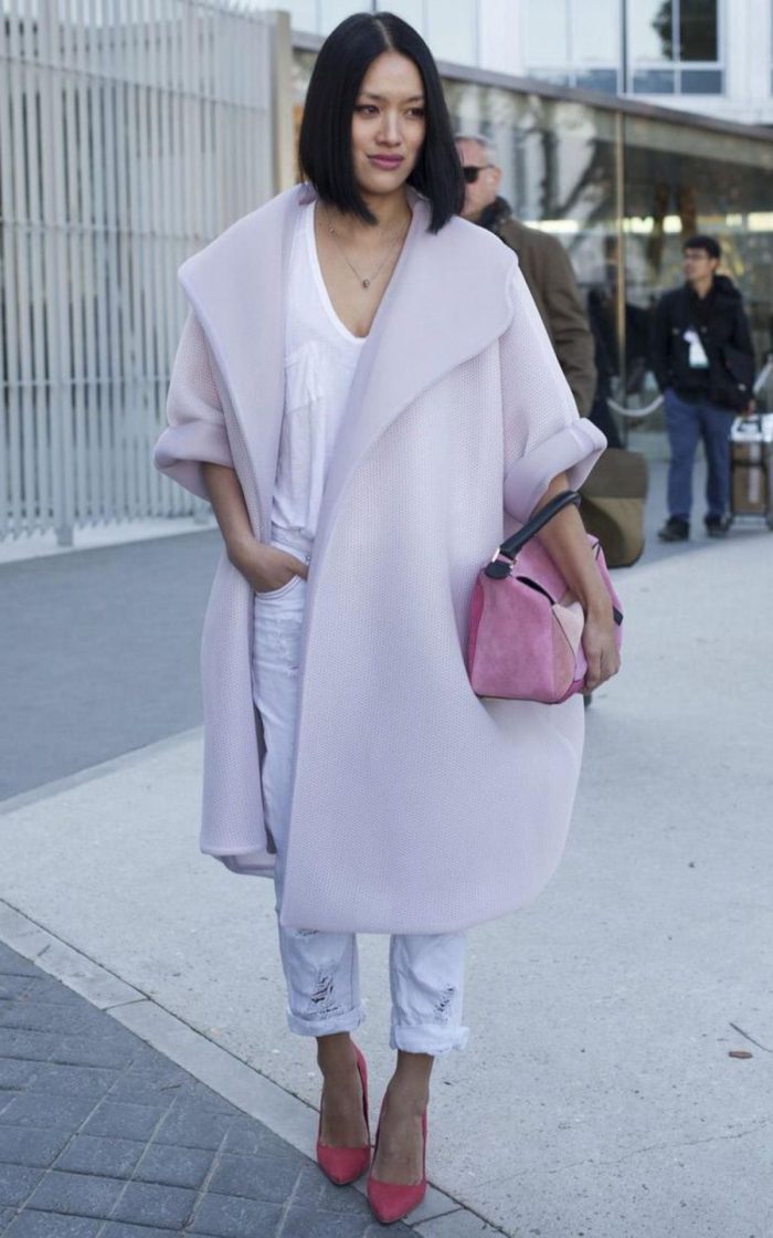 How to wear baby pink in winter 2021