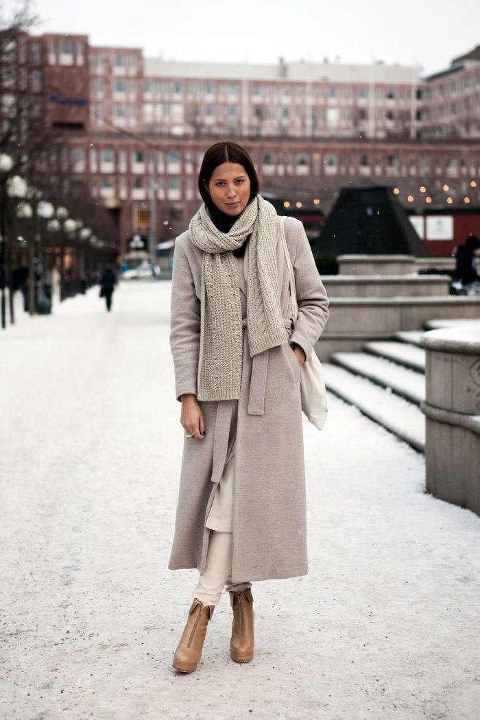 Layering of women's clothes in winter 2021
