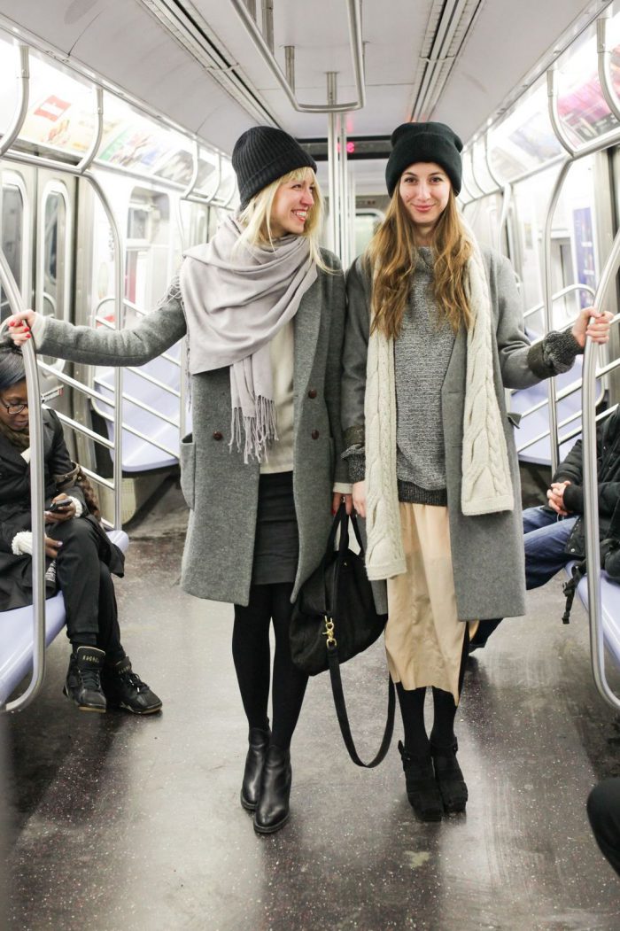 Layering of women's clothes in winter 2021