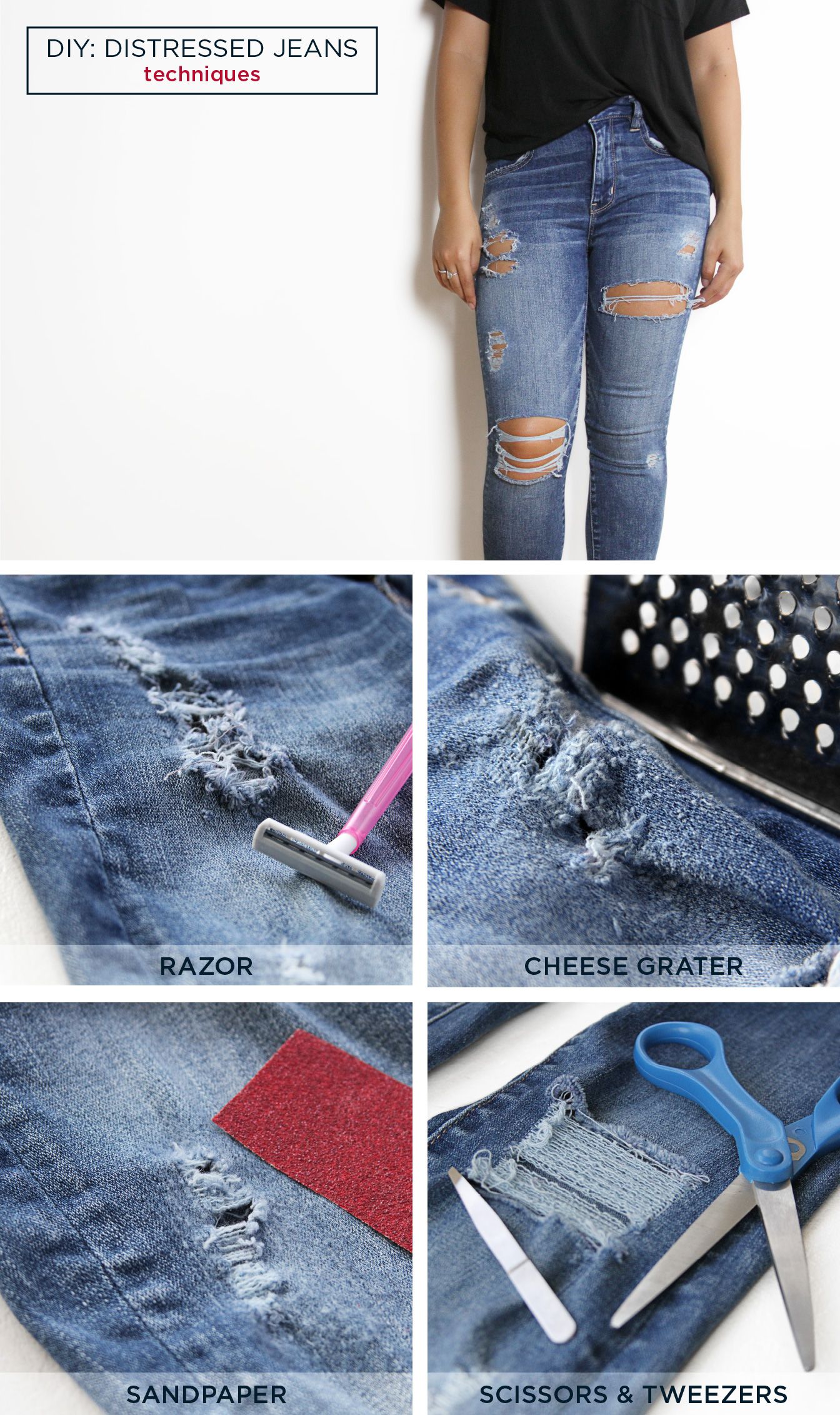 How To Make Distressed Jeans