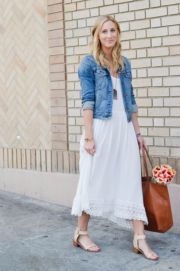 How To Wear Denim Jackets With Dresses