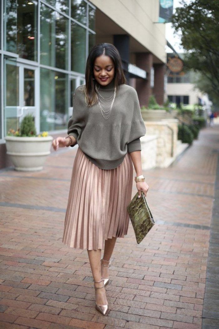Pleated Skirts Simple Outfit Ideas