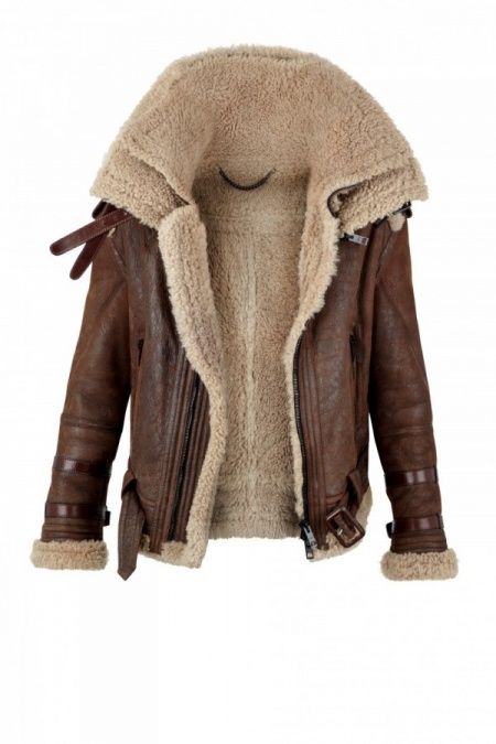 Shearling Aviator Jacket For Winter