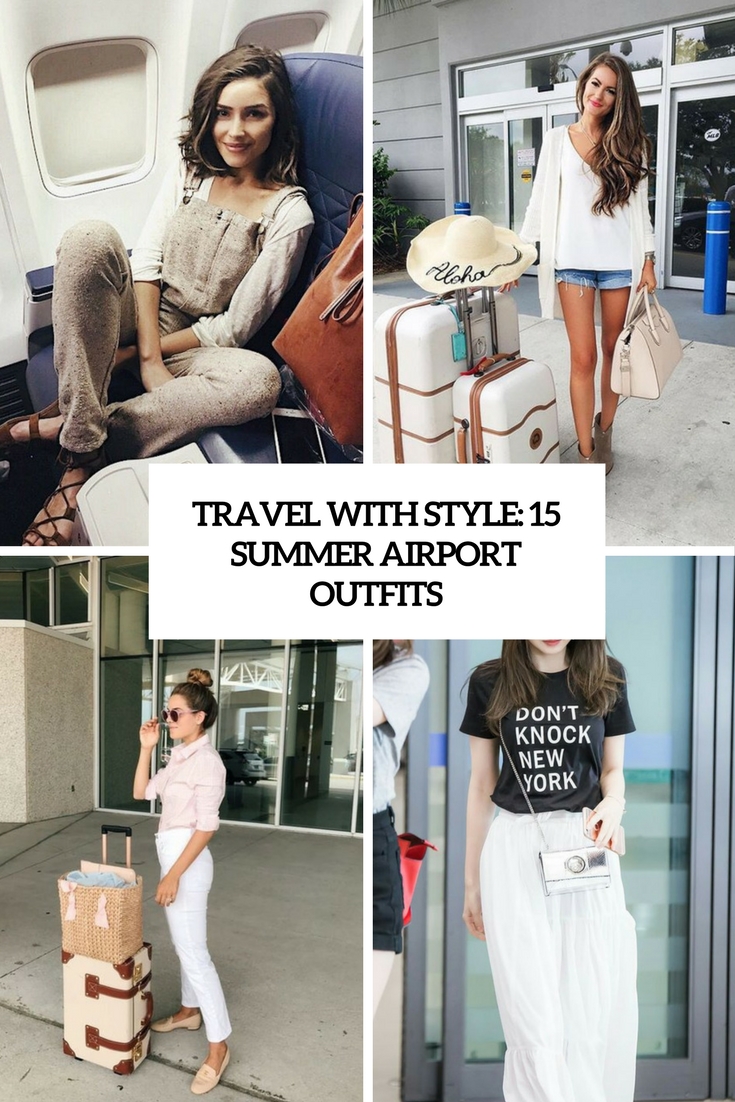 Summer Airport Outfit Idea