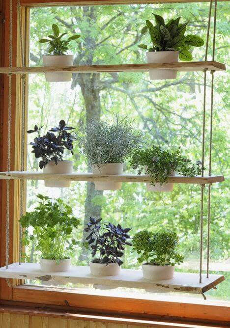 20 neat plant shelf ideas for interior windows - 129