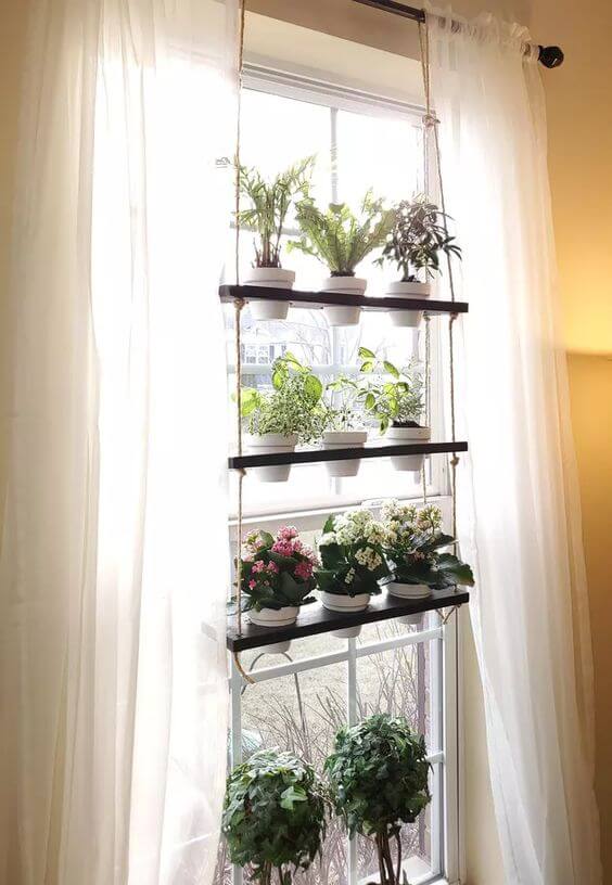 20 neat plant shelf ideas for interior windows - 131