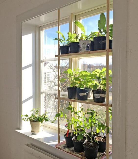 20 neat plant shelf ideas for interior windows - 133