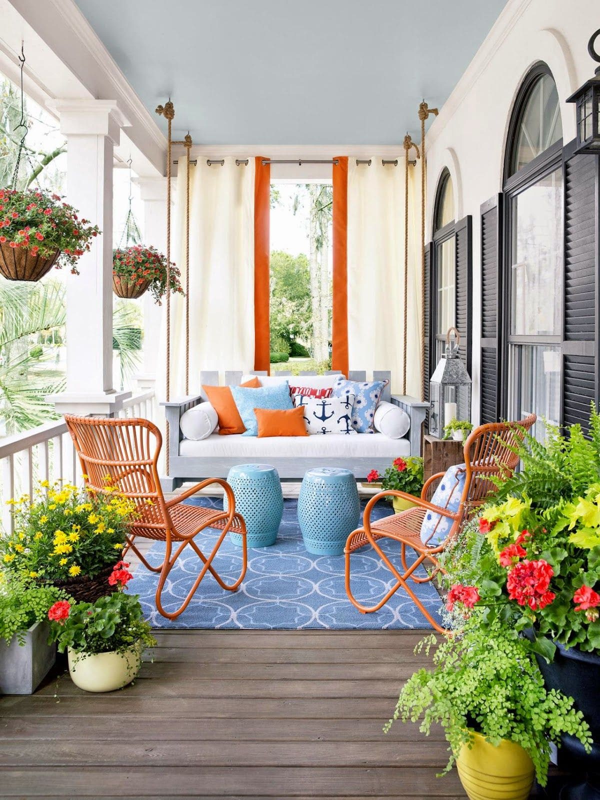 24 ideas to decorate your porch with plants - 73