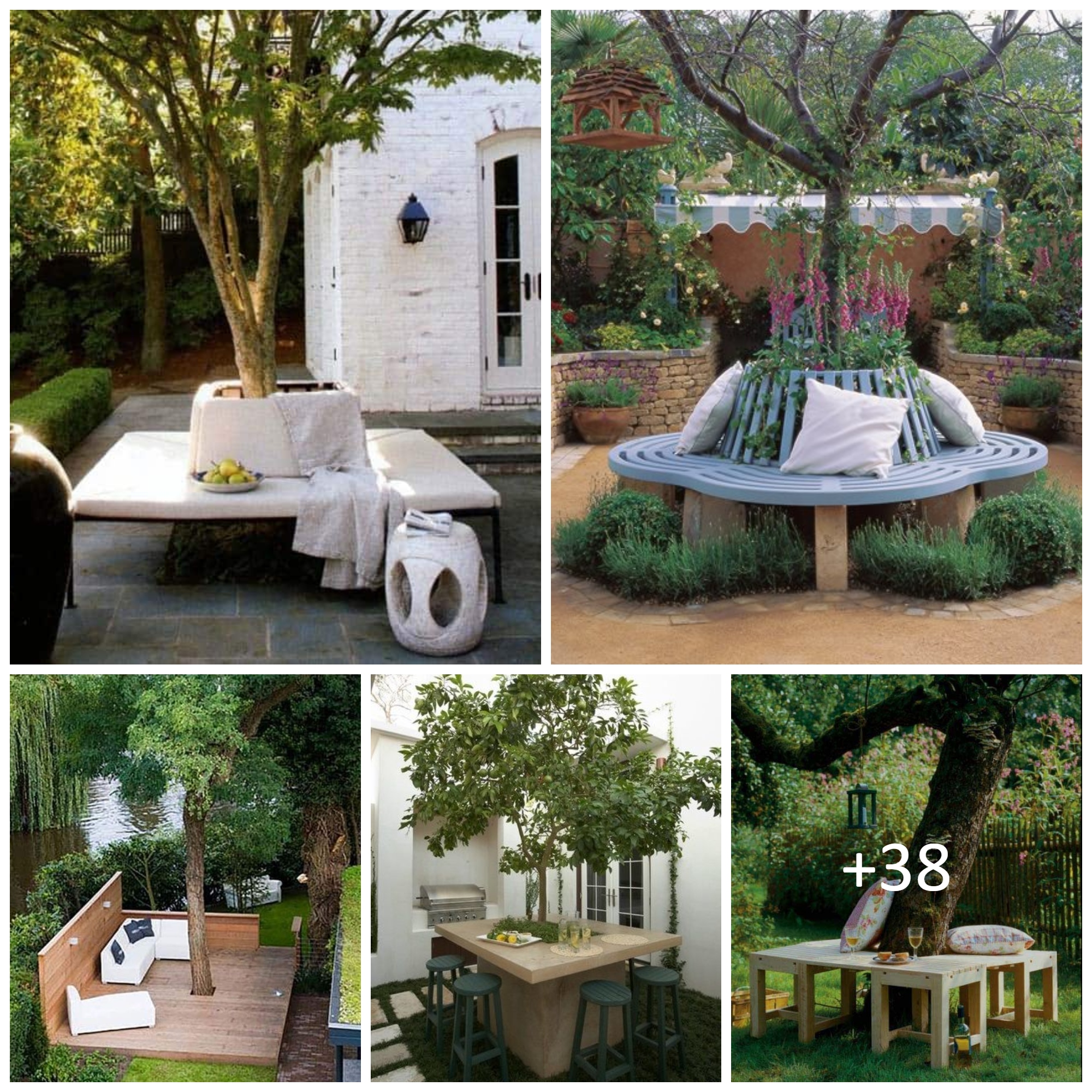 Tree Seating & Round Garden Bench Ideas