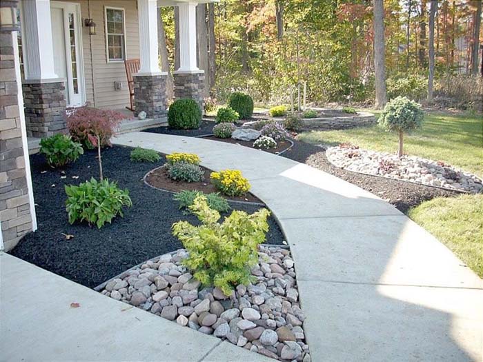 Create a low maintenance garden #whiterock #landscapingideas #decorhomeideas