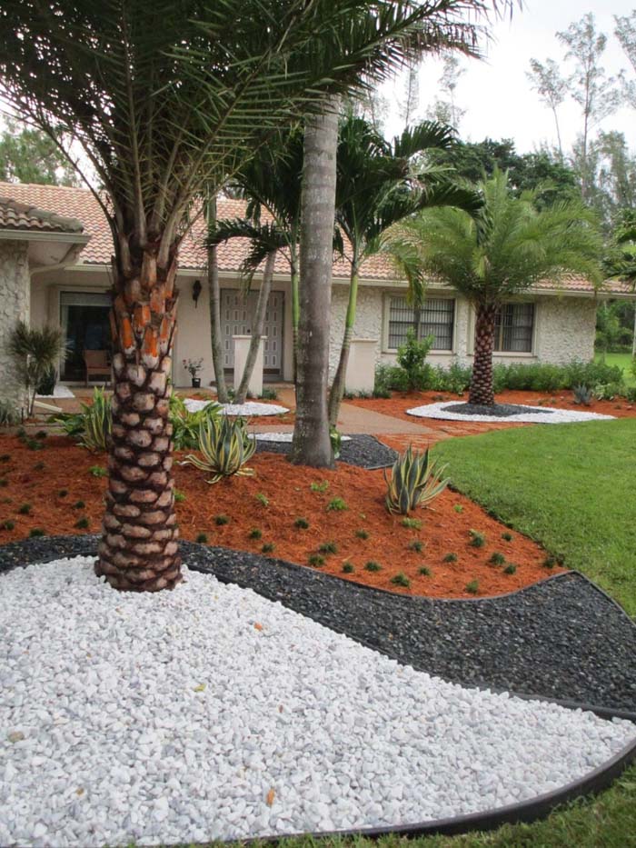 Create affordable designs #whiterock #landscapingideas #decorhomeideas