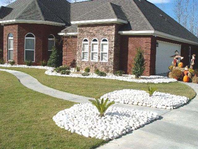 Mulch alternative #whiterock #landschaftsbauideen #decorhomeideas