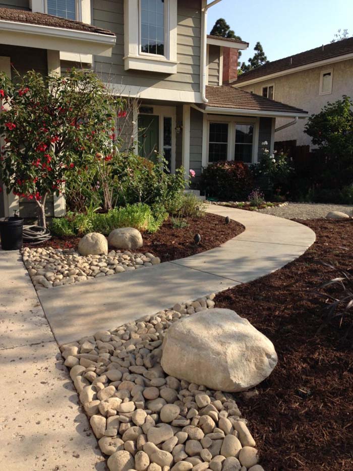 Set boundaries #whiterock #landscapebuildingideas #decorhomeideas