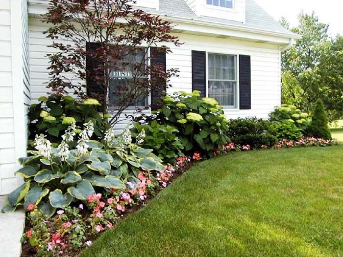 Cheap ideas for garden design in front of the house