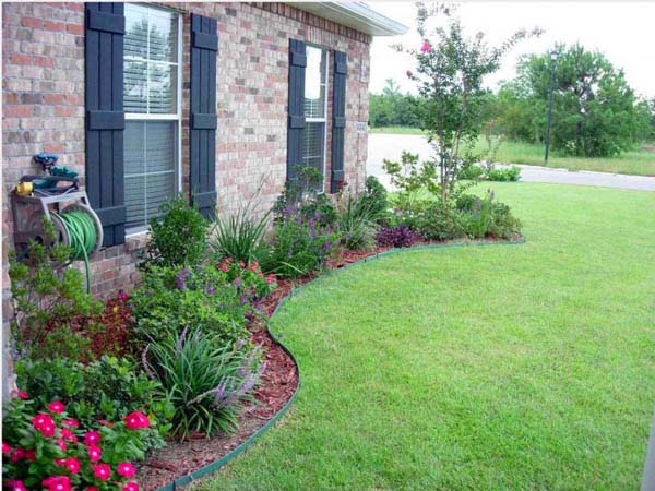 Simple landscaping around the house